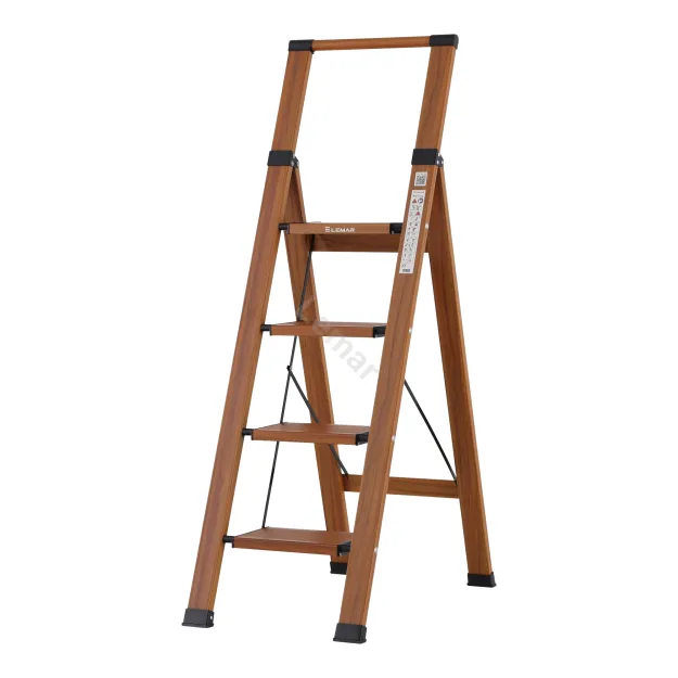 [OUTLET] Drabina domowa 4 stopniowa aluminiowa Slim Space LEMAR 031304