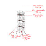 Rusztowania aluminiowe Altrex 5200-S NOWA NORMA-1,35x3,05- wys.robocza:8,20m, wys.podestu:6,20m - 2