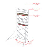 Rusztowania aluminiowe Altrex 4100-PLUS-0,90x2,45- wys.robocza:7,20m, wys.podestu:5,20m - 2
