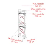 Rusztowania aluminiowe Altrex 5100 PLUS-0,90x2,45- wys.robocza:9,20m, wys.podestu:7,20m - 2