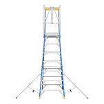 Drabina magazynowa, podest roboczy 7 stopniowa z włókna szklanego Fiber Tech Pro Gate LEMAR 013207 - 3