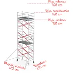 Rusztowania aluminiowe Altrex 5200-1,35x1,85- wys.robocza:9,20m, wys.podestu:7,20m - 2