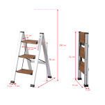 Drabina domowa 3 stopniowa aluminiowa Slim Space-X LEMAR 040303 - 2