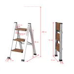 Drabina domowa 3 stopniowa aluminiowa Slim Space-X LEMAR 040303 - 2