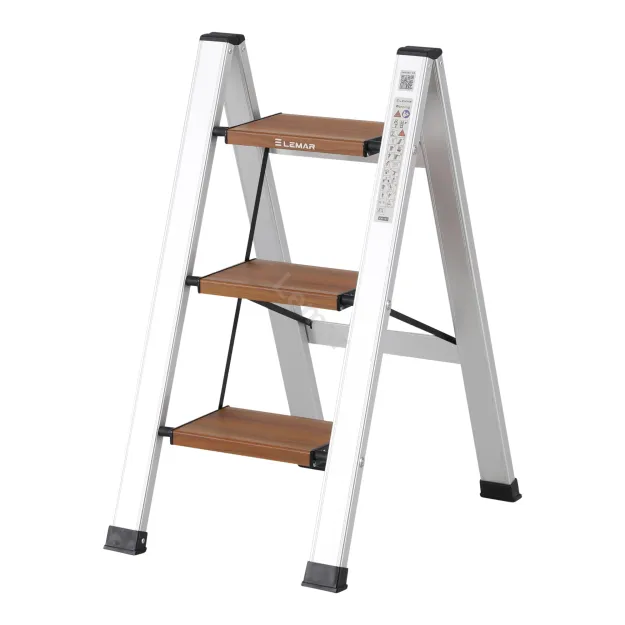 Drabina domowa 3 stopniowa aluminiowa Slim Space-X LEMAR 040303