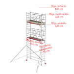 Rusztowania aluminiowe Altrex 4100-S NOWA NORMA-0,75x2,45- wys.robocza:7,20m, wys.podestu:5,20m - 2
