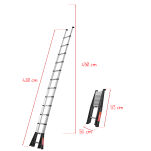 [OUTLET] Drabina teleskopowa 1x13 stopni aluminiowa Prime Line TELESTEPS 72241-781 - 6