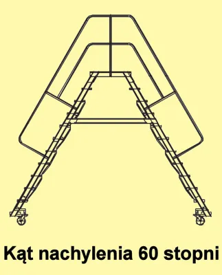 Schody pomostowe jezdne 60 stopni Drabex