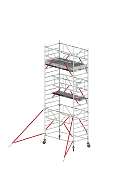 Rusztowania aluminiowe Altrex 5200-S NOWA NORMA-1,35x1,85- wys.robocza:7,20m, wys.podestu:5,20m