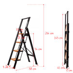 Drabina domowa 4 stopniowa aluminiowa Slim Space LEMAR 031204 - 2