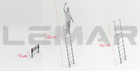 Drabina teleskopowa 1x11 stopni aluminiowa Smart Up Active ALTREX 500357 - 2