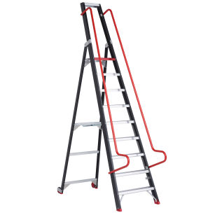 Drabina magazynowa 9 stopniowa aluminiowa Taurus Tme ALTREX 193209