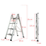 Drabina domowa 4 stopniowa aluminiowa Slim Space-X LEMAR 040204 - 2