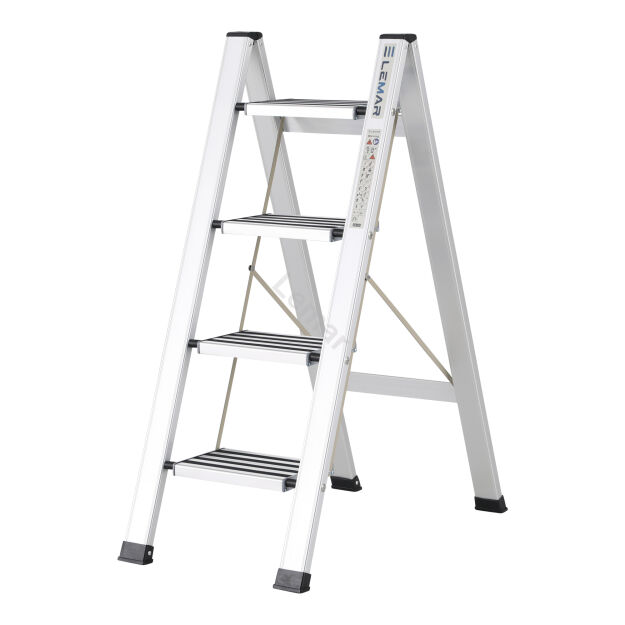 Drabina domowa 4 stopniowa aluminiowa Slim Space-X LEMAR 040204