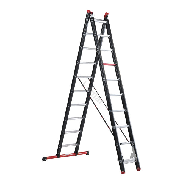 Drabina rozstawno przystawna 2x10 stopni aluminiowa Mounter ALTREX 122410