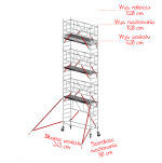 Rusztowania aluminiowe Altrex 5100-S PLUS NOWA NORMA-0,90x2,45- wys.robocza:8,20m, wys.podestu:6,20m - 2