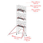 Rusztowania aluminiowe Altrex 5100-S NOWA NORMA-0,75x2,45- wys.robocza:8,20m, wys.podestu:6,20m - 2