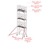 Rusztowania aluminiowe Altrex 5100-S PLUS NOWA NORMA-0,90x1,85- wys.robocza:8,20m, wys.podestu:6,20m - 2