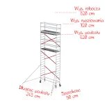 Rusztowania aluminiowe Altrex 5100 PLUS-0,90x2,45- wys.robocza:8,20m, wys.podestu:6,20m - 2