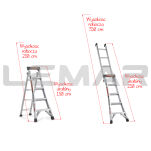 Drabina schodowo-przegubowa 5+3 stopni aluminiowa King Kombo Little Giant ALTREX 503075 - 2