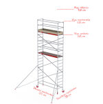 Rusztowania aluminiowe Altrex 4100-PLUS-0,90x1,85- wys.robocza:7,20m, wys.podestu:5,20m - 2
