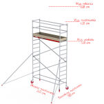 Rusztowania aluminiowe Altrex 4100-PLUS-0,90x2,45- wys.robocza:5,20m, wys.podestu:3,20m - 2