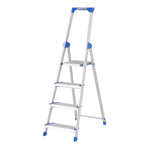 Drabina jednostronna 4 stopniowa aluminiowa Wide Step LEMAR 020204