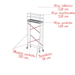 Rusztowania aluminiowe Altrex 5100 PLUS-0,90x3,05- wys.robocza:6,20m, wys.podestu:4,20m - 2