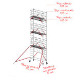 Rusztowania aluminiowe Altrex 5100-S NOWA NORMA-0,75x3,05- wys.robocza:8,20m, wys.podestu:6,20m - 2