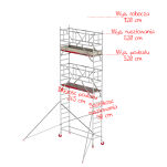 Rusztowania aluminiowe Altrex 4100-S PLUS NOWA NORMA-0,90x2,45- wys.robocza:7,20m, wys.podestu:5,20m - 2