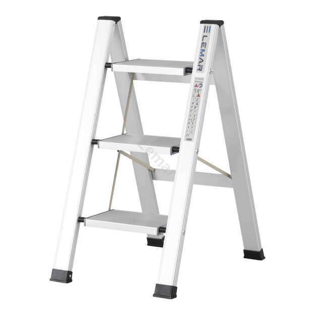 Drabina domowa 3 stopniowa aluminiowa Slim Space-X LEMAR 040103