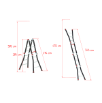 Drabina przegubowa 4x3 stopni + podest aluminiowa Pro Plus ALTREX 503547 - 2