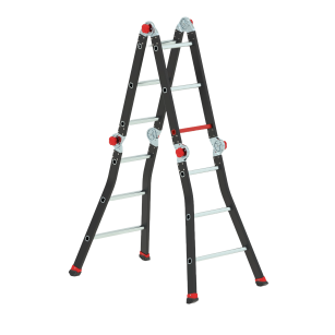 Drabina przegubowa 4x3 stopni + podest aluminiowa Pro Plus ALTREX 503547