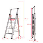 Drabina domowa 4 stopniowa aluminiowa Slim Space LEMAR 030204 - 2