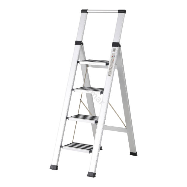 Drabina domowa 4 stopniowa aluminiowa Slim Space LEMAR 030204