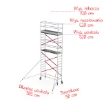 Rusztowania aluminiowe Altrex 5100 PLUS-0,90x3,05- wys.robocza:7,20m, wys.podestu:5,20m - 2