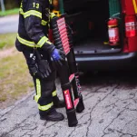 Drabina teleskopowa Strażacka 1x13 stopni aluminiowa Rescue Line TELESTEPS 72741-521 - 29