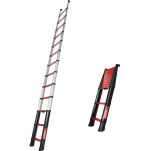 Drabina teleskopowa Strażacka 1x13 stopni aluminiowa Rescue Line TELESTEPS 72741-521 - 2