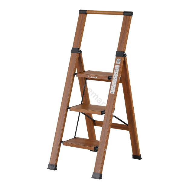 Drabina domowa 3 stopniowa aluminiowa Slim Space LEMAR 031303