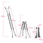 Drabina przegubowa 4x4 stopni aluminiowa Tele Pro+ Flex ALTREX 503744 - 2